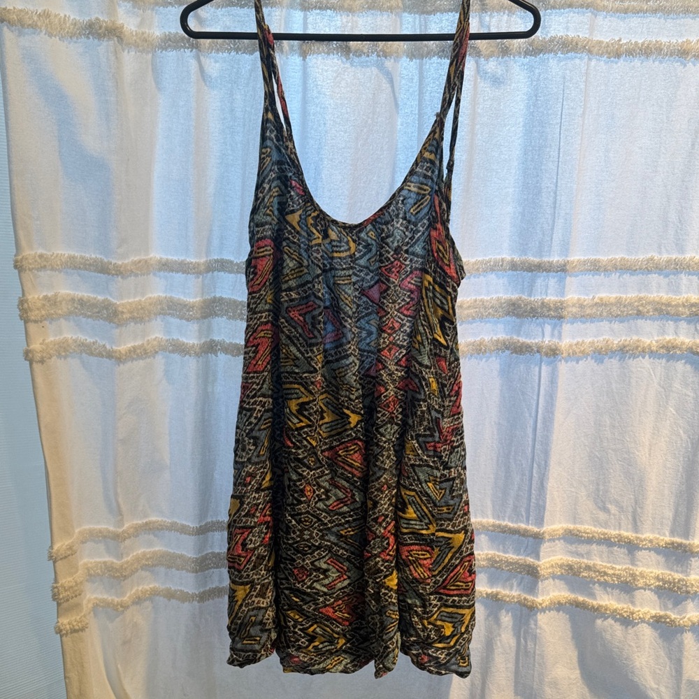 Roxy Low/Strappy Back Geometric Print Dress